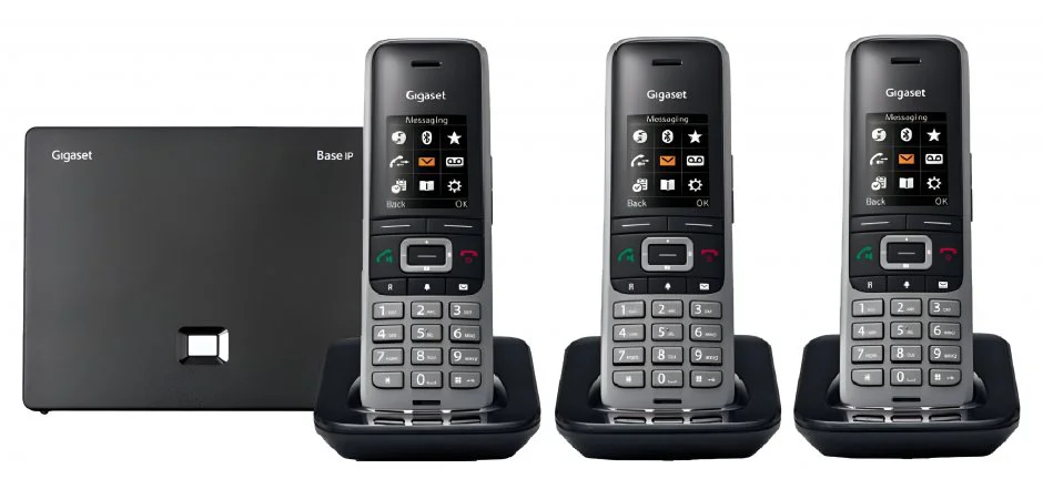 VoIP-радиотелефон Gigaset S650A IP TRIO (3 радиотрубки в комплекте) titanium