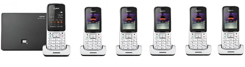VoIP-радиотелефон Gigaset SL450A Sextett (6 радиотрубок в комплекте) черно-серебристый