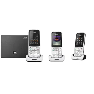 VoIP-радиотелефон Gigaset SL450A TRIO (3 радиотрубки в комплекте) черно-серебристый