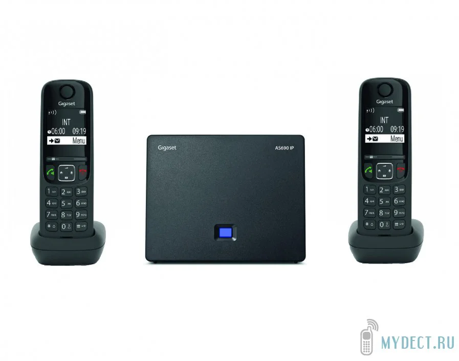 VoIP телефон Gigaset AS690IP DUO (2 радиотрубки в комплекте) черный