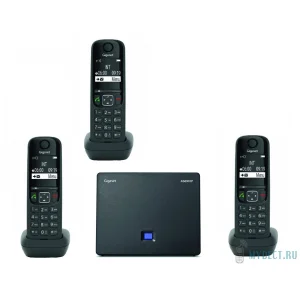 VoIP телефон Gigaset AS690IP TRIO (3 радиотрубки в комплекте) черный