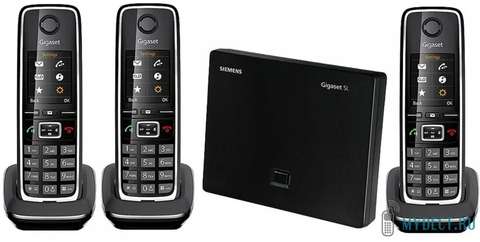 VOIP-РАДИОТЕЛЕФОН GIGASET C530A IP TRIO (3 РАДИОТРУБКИ В КОМПЛЕКТЕ) ЧЕРНЫЙ