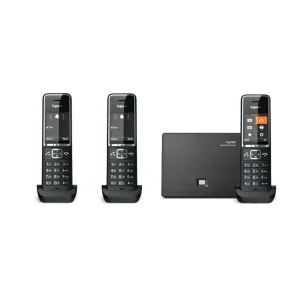 VOIP-РАДИОТЕЛЕФОН GIGASET COMFORT 550A IP FLEX BLACK-CHROME (S30852-H3031-S304) TRIO (3 РАДИОТРУБКИ В КОМПЛЕКТЕ)