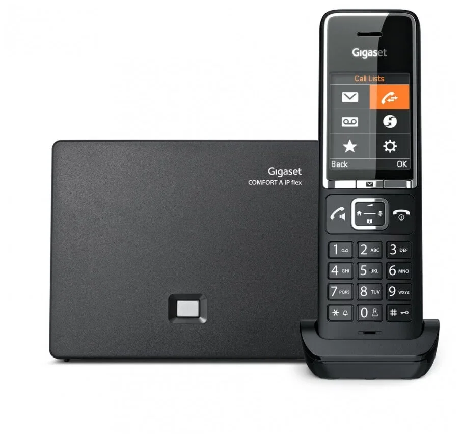VoIP-радиотелефон Gigaset Comfort 550A ip FLEX black-chrome (S30852-H3031-S304)