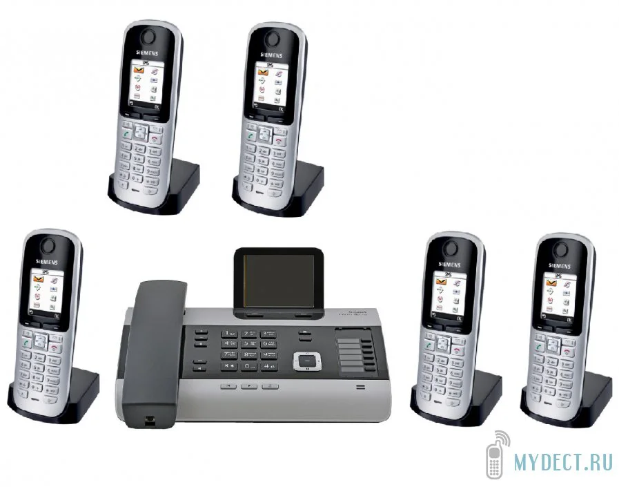 РАДИОТЕЛЕФОН GIGASET DX800A + 5 ТРУБОК S3 PROFESSIONAL