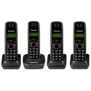 РАДИОТЕЛЕФОН PANASONIC KX-TG1614RUH PRO (4 РАДИОТРУБКИ В КОМПЛЕКТЕ) ЧЕРНО-СЕРЫЙ