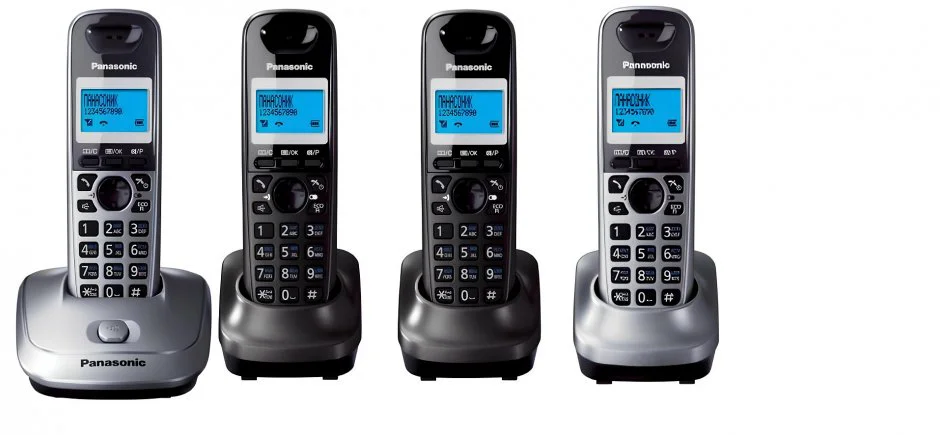 РАДИОТЕЛЕФОН PANASONIC KX-TG2514RUM PRO (4 РАДИОТРУБКИ В КОМПЛЕКТЕ) металлик / темный металлик