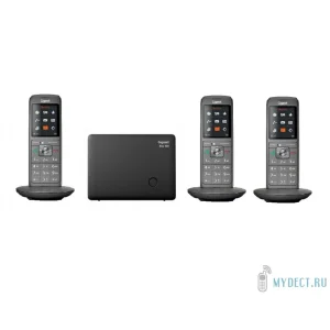 Радиотелефон с автоответчиком Gigaset CL660A TRIO Anthracite (3 радиотрубки в комплекте)