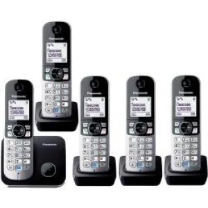 Радиотелефон с голосовым АОН Panasonic KX-TG6815RUB (5 радиотрубок в комплекте)