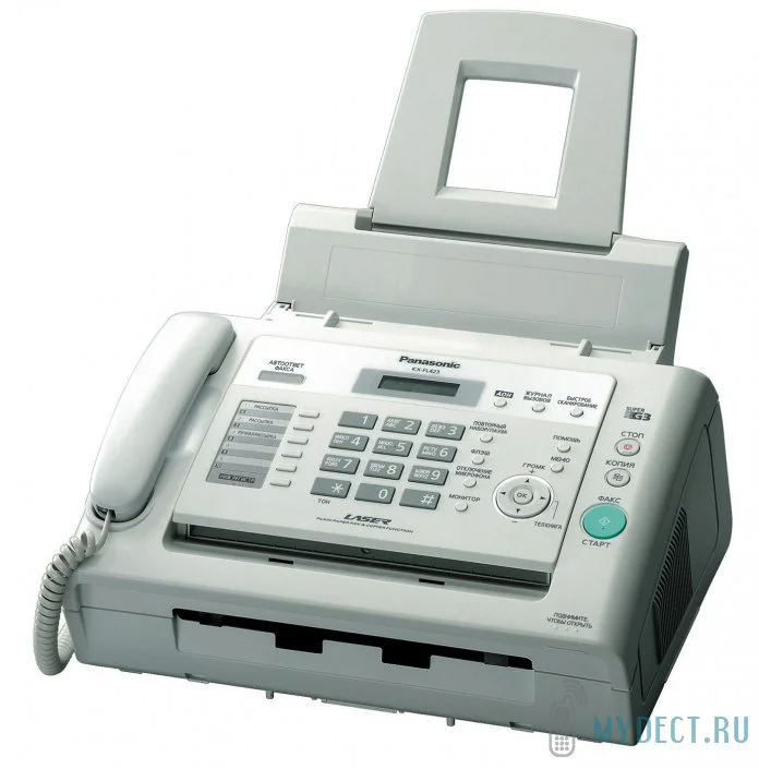 Лазерный факс (факсимильный аппарат) Panasonic KX-FL423RUw белый
